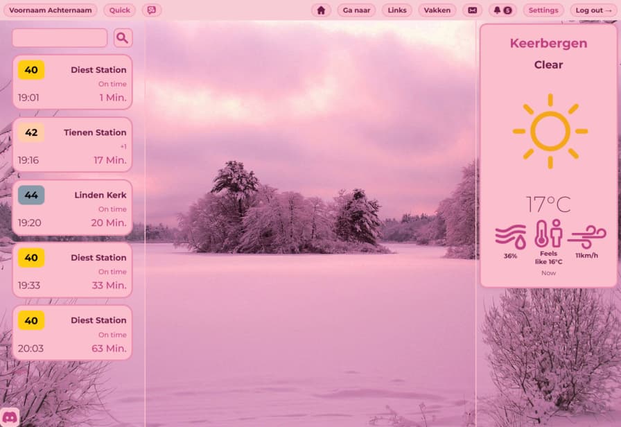Homepage preview