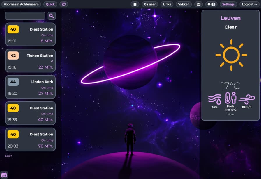 Homepage preview