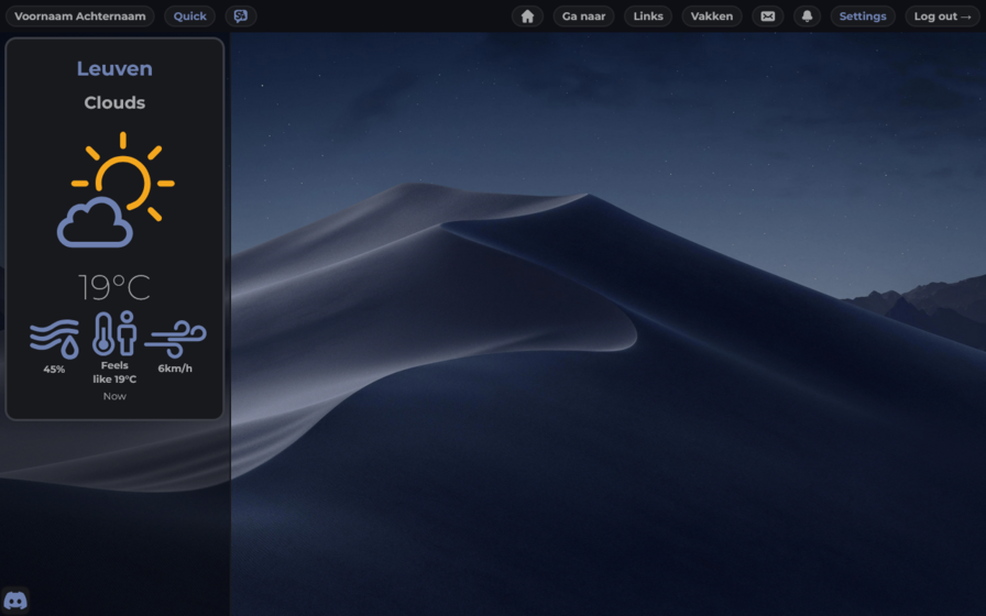 Homepage preview